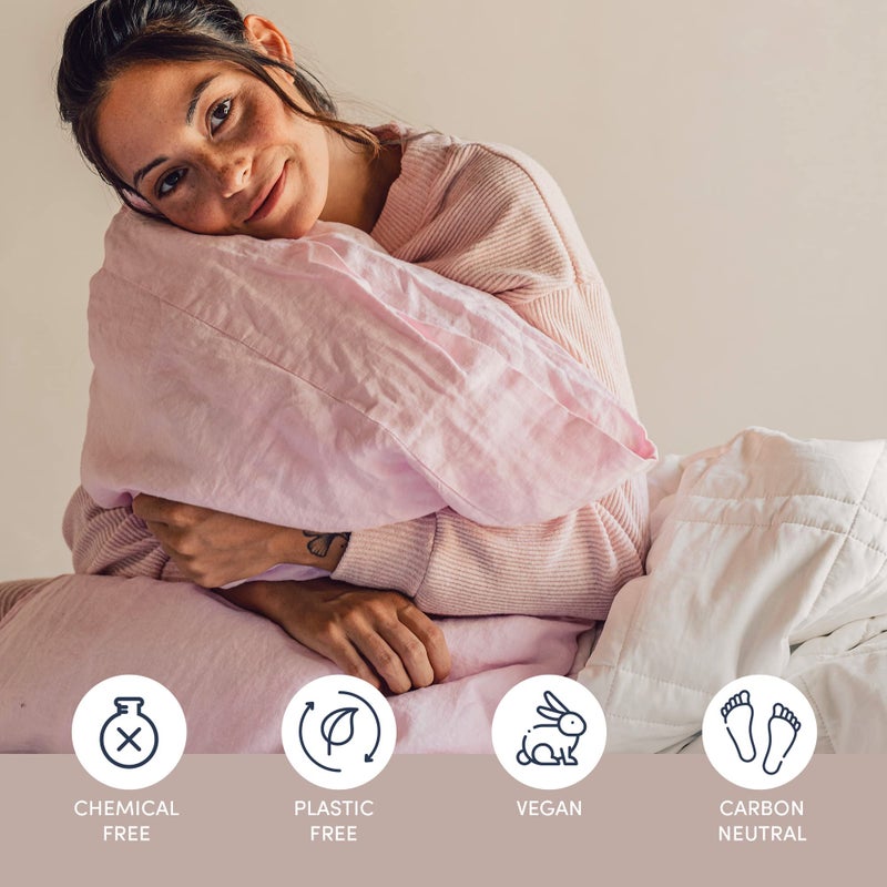 Baloo 100% French Linen Pillowcases â€“ Set of 2 (White - 20"x30" - Standard Size) | Cooling, Soft & Durable | Machine Washable & Dryer Safe | Oeko-TEXÂ® Standard 100 Certified - Image 3